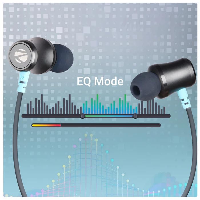 Image of ZEBRONICS Zeb Yoga 111 EQ Mode UP to 50 Hour Backup ENVIROMENTAL Voice Cancellation Voice ASSISANT Support Type -C Charging Volume & Media Control Gaming Mode Dual Pairing Call Function BT v5.3