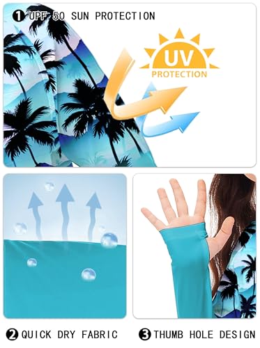 Image of Remimi Kids Sun Shirt Rash Guard Quick Dry Sun Protection Athletic Hoodie Hiking Shirts 3-12 Years