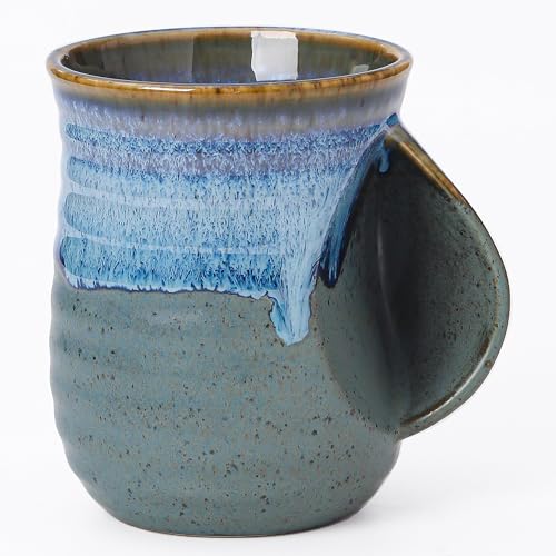 Taza grande de cerámica 21 oz, azul grisáceo miniatura 1