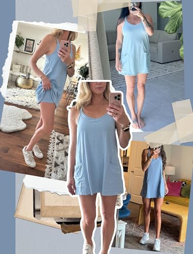 Image of Womens Sleeveless Athletic Hot Shot Mini Dress with Built-in Shorts