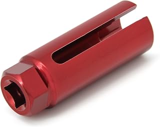 Oxygen Sensor Socket with Side Wire Cutout 1/2” Inch Drive x 7/8”(22mm) O2 sensor socket removal Tool for Vehicles (Red)
