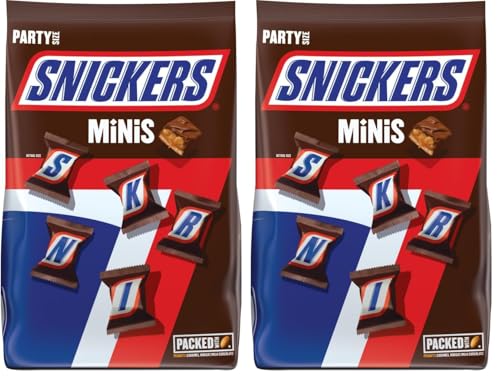 Image of SNICKERS Minis Size Milk Chocolate Candy Bar Bulk Assortment, 35.6 oz Bag (Pack of 2)
