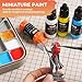 Nicpro All-In-One Miniature Painting Kit, Starter Paint Set with 18 Colors Model Paint & Thinner(20ml), Palette, 11 Detail Paint Brushes Drybrush, Miniature Paint Set for Models, Scale Figures, Crafts