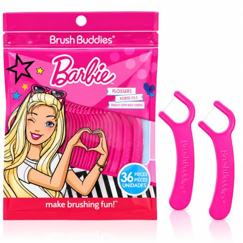 Brush Buddies Barbie Kids Flossers, 36 Count