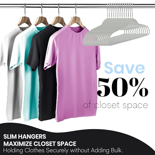Image of Storite 30 Pack Non-Slip Velvet Suit Hangers