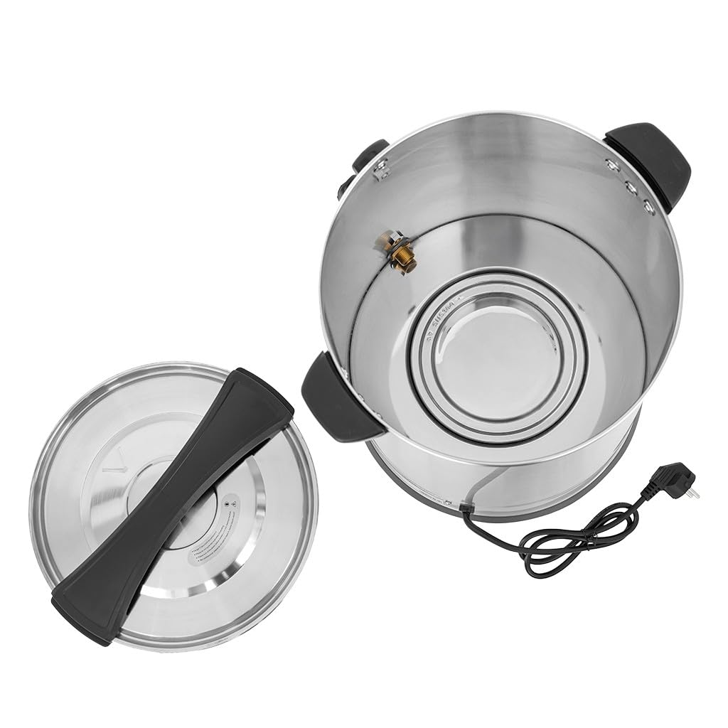 Mega-M Warnik do wody 24,5 l 2800 W inox z kranikiem 230 V | Regulacja temperatury, Keep Warm, wskaźnik poziomu wody, stal inox, kranik, do gastronomii