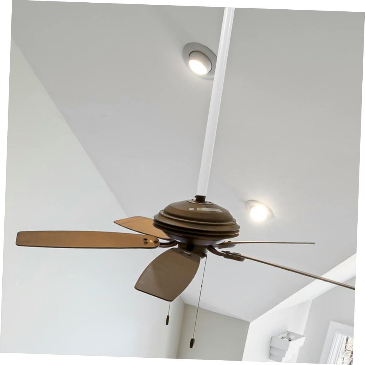 Housoutil Varilla de Extensión para Ventilador de Techo de Hierro Doble Orificio, Construcción Resistente y Fácil Instalación, Paquete de 3 Piezas para Uso Doméstico