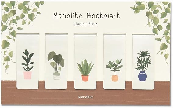 Monolike Magnetic Bookmarks Garden Plant, Set of 5