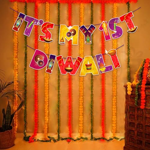 Zyozique® It’s My 1st Diwali Paper Banner | D…