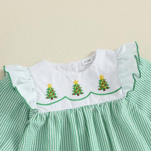 Toddler Baby Girl Christmas Outfit Clothes Santa Claus/Gingerbread Embroidery Dress Cute Infant Long Sleeve Dresses3