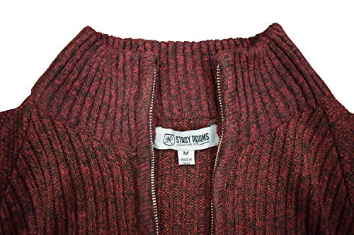 STACY ADAMS MEN'S FULL ZIPPED SOLID CASUAL SWEATER2