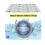 36 Rolls of Phoenix Quilted 2 Ply Soft White Toilet Paper Roll