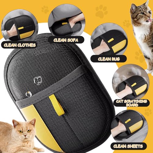 Image of Yostyle Electrostatic Pet Hair Remover Glove - Reusable Electrostatic Pet Hair Removal Gloves for Couch, Carpet, Double Sided Grooming Glove for Cat & Dog Hair, Upgraded Static Removal Tool (1)