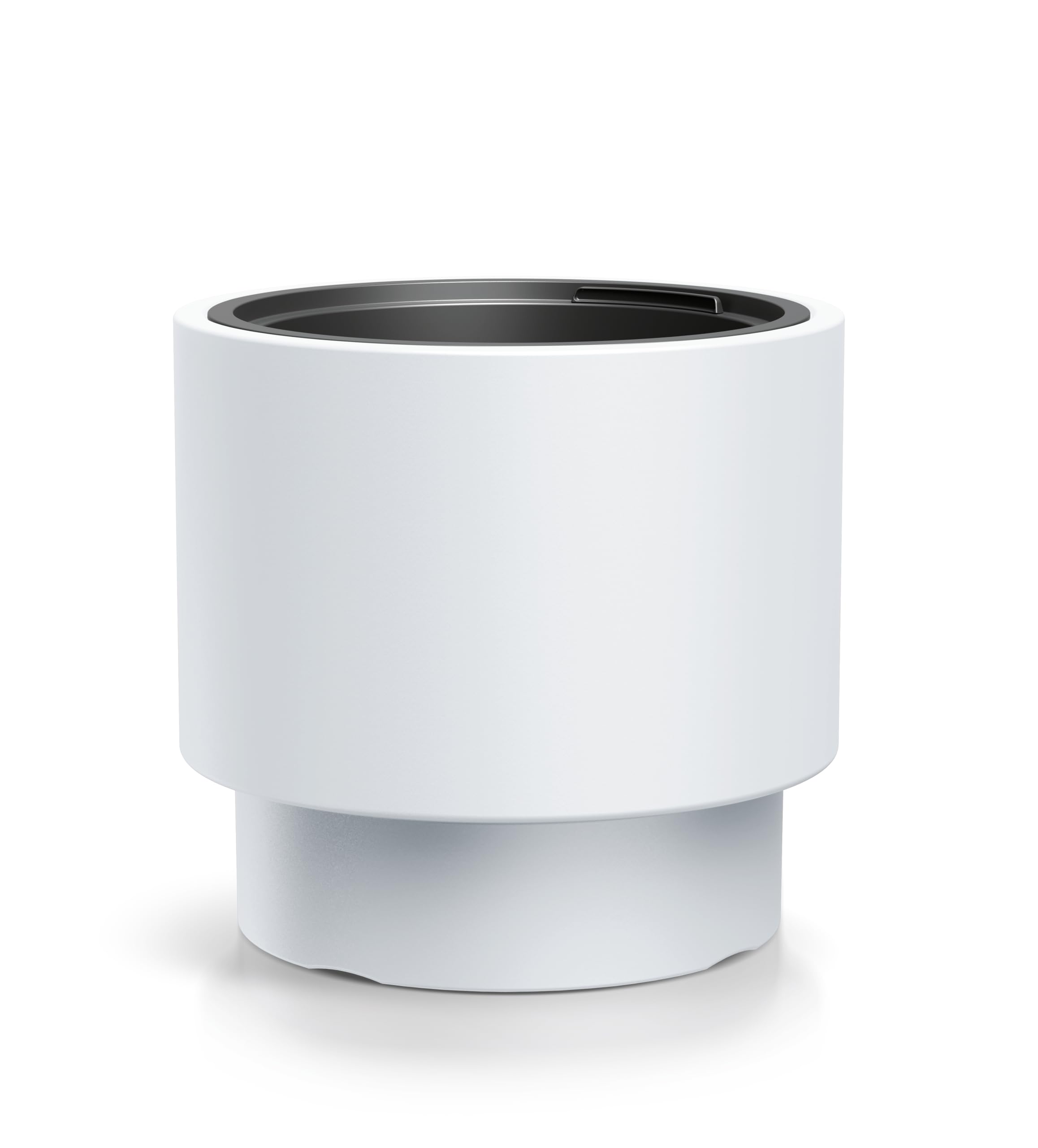 Macetero Ø 39 cm 27 cm de alto | Maceta de elegante plástico resistente a la intemperie | Sobremaceta ideal para interior, balcón o jardín | Macetas grandes de gran diámetro | Blanco