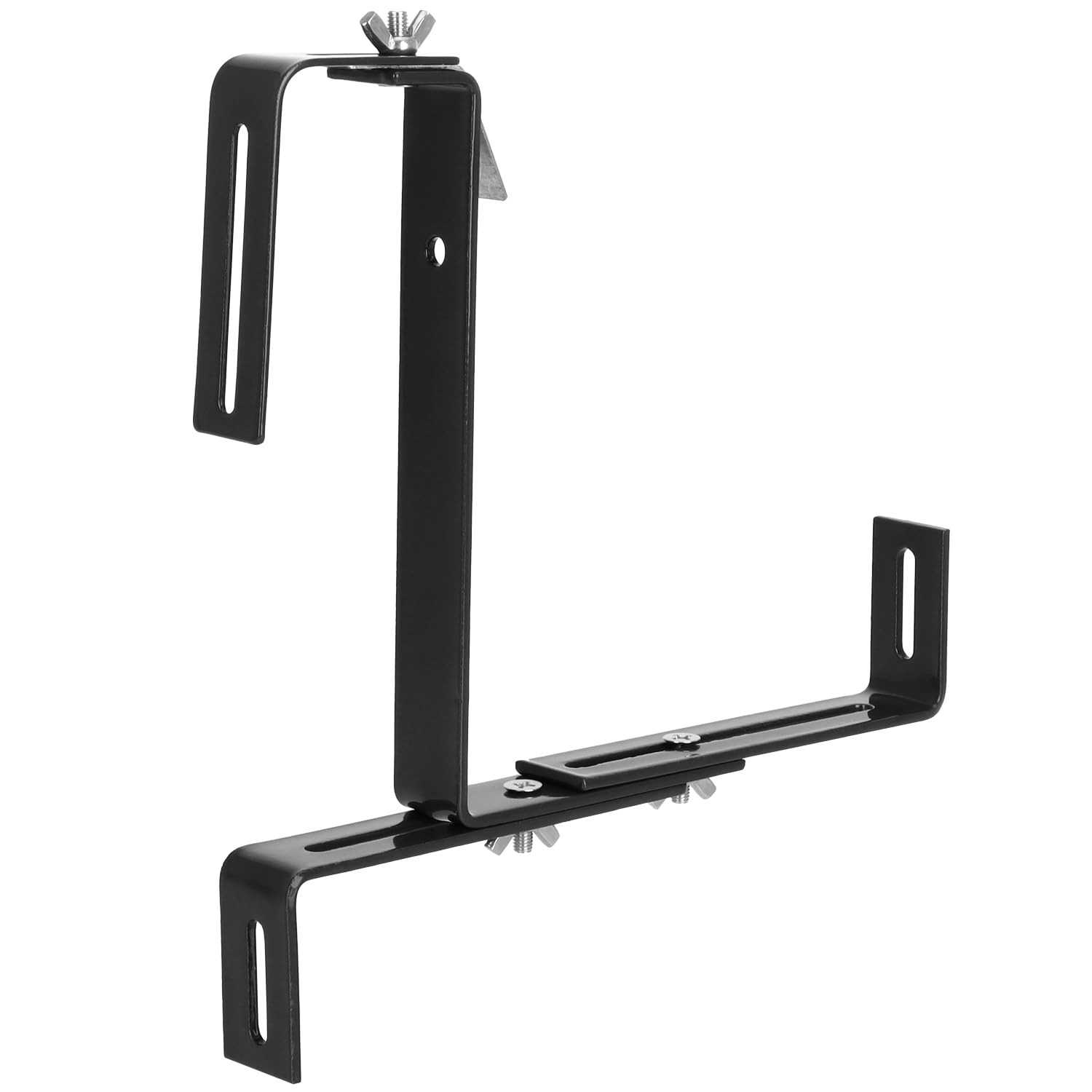 com-four® 4X Supports de jardinières Premium pour parapets et balustrades | fixation flexible en acier inoxydable pour jardinières - réglable dans les 2 sens - aucun perçage