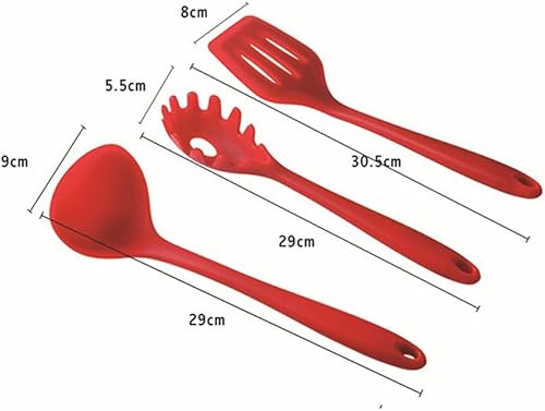 Miniatura 4 de Juego de utensilios de cocina 10 utensilios de cocina de silicona utensilios de cocina antiadherentes espátula cucharón batidoras pala cuchara sopa