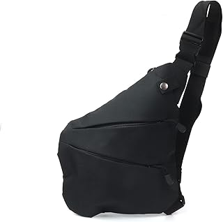 Jipemtra Tactical Sling Bag Pack Mens EDC Military Chest Pack Messenger Bag MOLLE Crossbody Shoulder Daypack Side Utility Bag for Camping Hiking Trekking Cycling Outdoors (Black Right Handed)