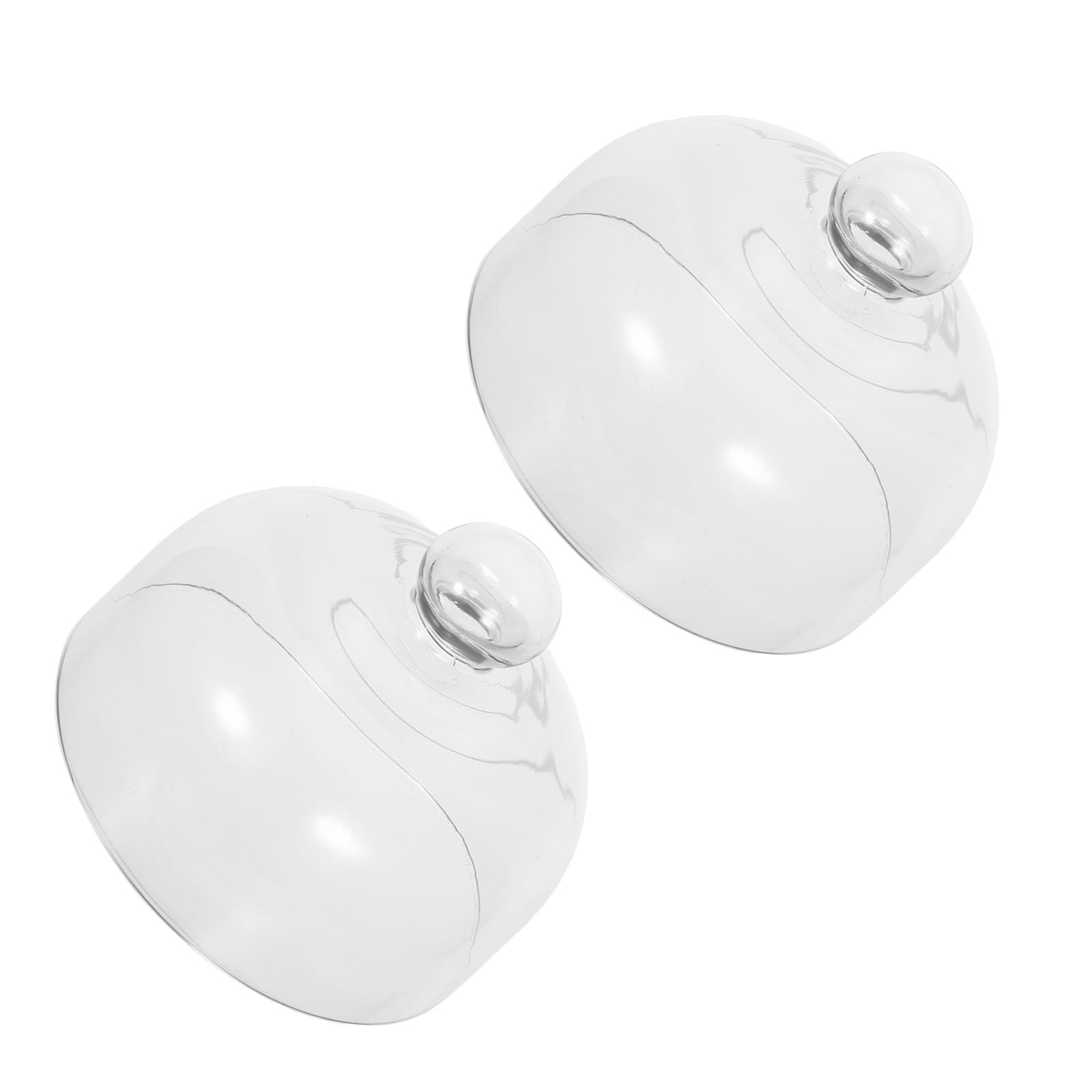 UKCOCO 2 Piezas Tapa de Vidrio para Microondas Antisalpicaduras con Asa