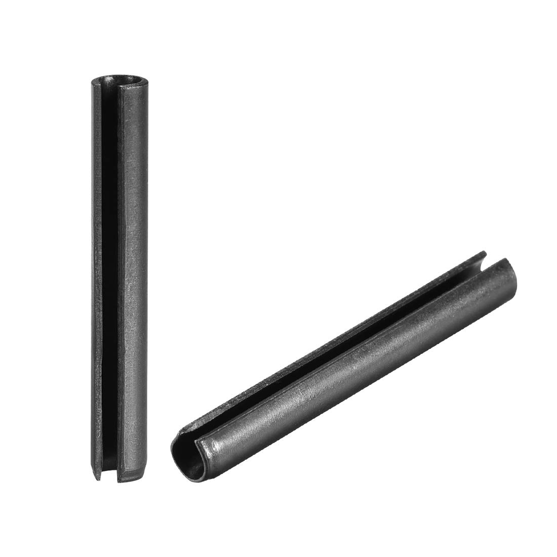 sourcing map Slotted Spring Pin - 6mm x 50mm Plain Finish 65Mn Roll Assortment Kit for Small Machine Projects 20Pcs