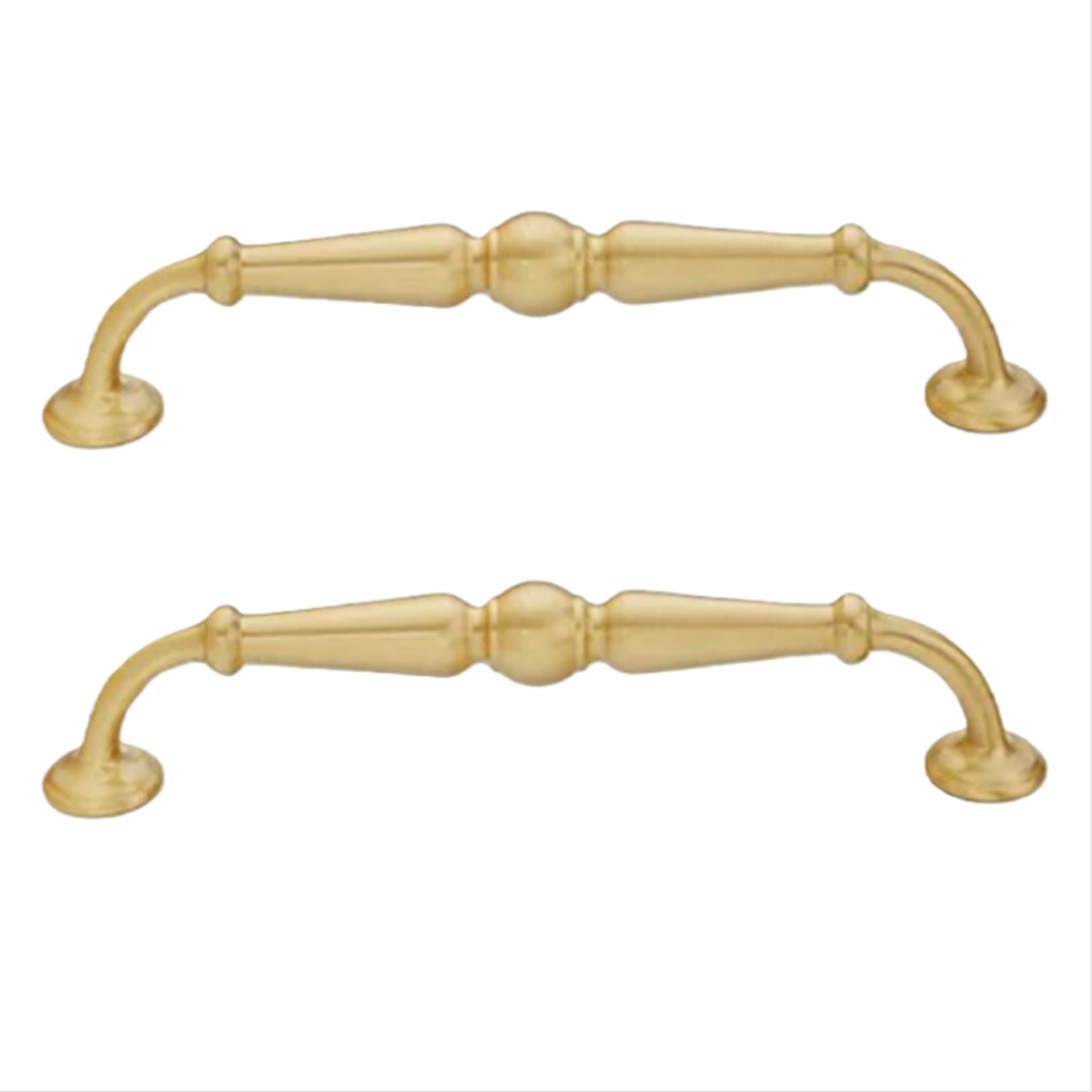 zcru004 Brass Cabinet Handle Furniture Pull DrawerHandles Cupboard Handles Kitchen Finger Edge 2 Pieces (Hole Distance 128mm)