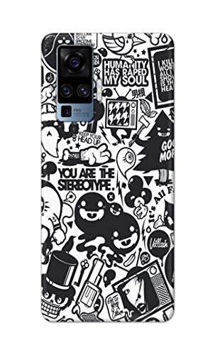 Image of Printed Hard Back Cover Case for Vivo X50 Pro Back Cover (Mixed Cartoon) -1302