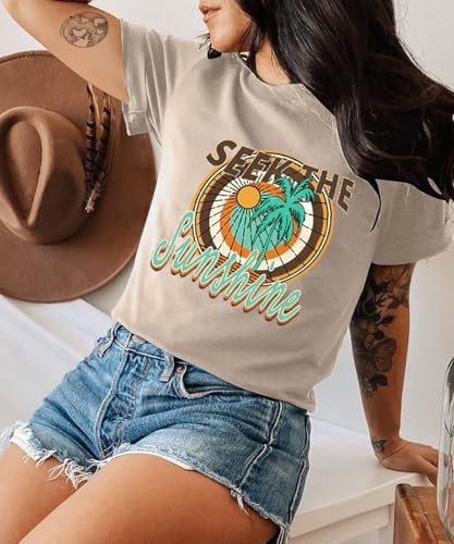 Image of Vacay Mode T Shirts for Women Summer Beach Hawaii Vacation Short Sleeve Tops Holiday Cruise Getaway T Shirts