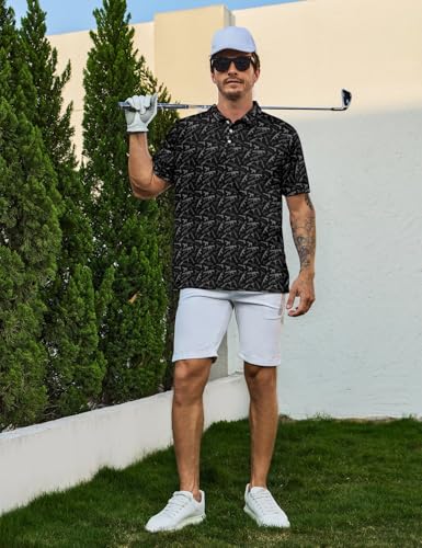 Camisa Polo Masculina Divertida, Manga Corta, Secado Rápido para Golf y Casual de Negocios miniatura 2