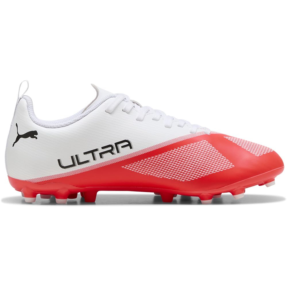 Puma 7 Play MG Jr, Scarpe da Calcio Unisex per Bambini, Ultra Red Black White, 32 EU