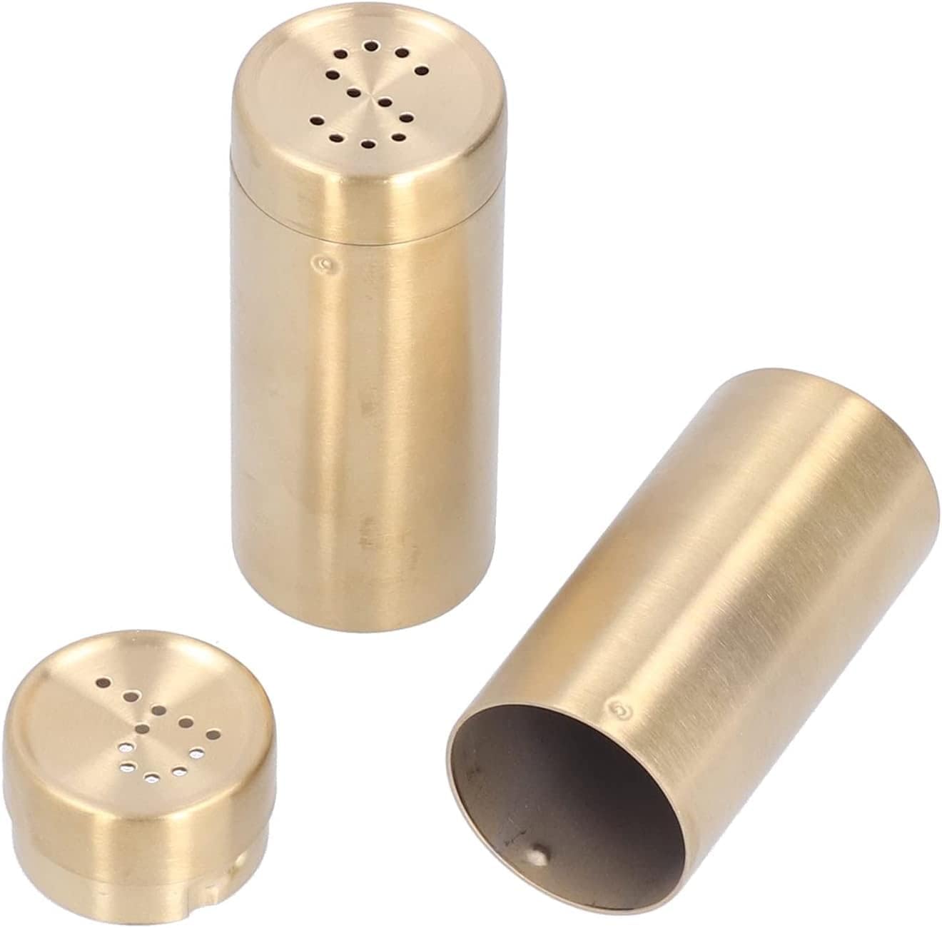 Salt and Pepper Shaker, Stainless Steel Spice Jar Brushed for Kitchen