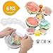 Silicone Stretch Lids ,6 PACK of VARIOUS SIZES ,flexible Food Saving Lids,Fresh reusable and Durable food cover,food storage(Blue)
