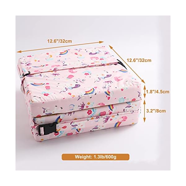 Toddler Booster Seat for Dining Table, Baby Booster Seat for Table with Backrest, Adjustable Straps, Safety Buckle, Waterproof Washable, Non-Slip Bottom Kids Child Booster Cushion (Pink) - Image 8