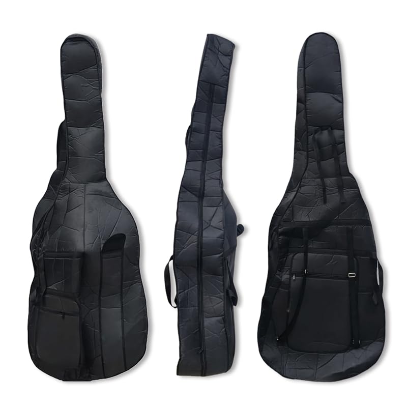 YoungMonic 3/4 Upright Double Bass Bag - Thick Padding and Durable Oxford Cloth for String Double Bass, Protecting Your Instrument (01)