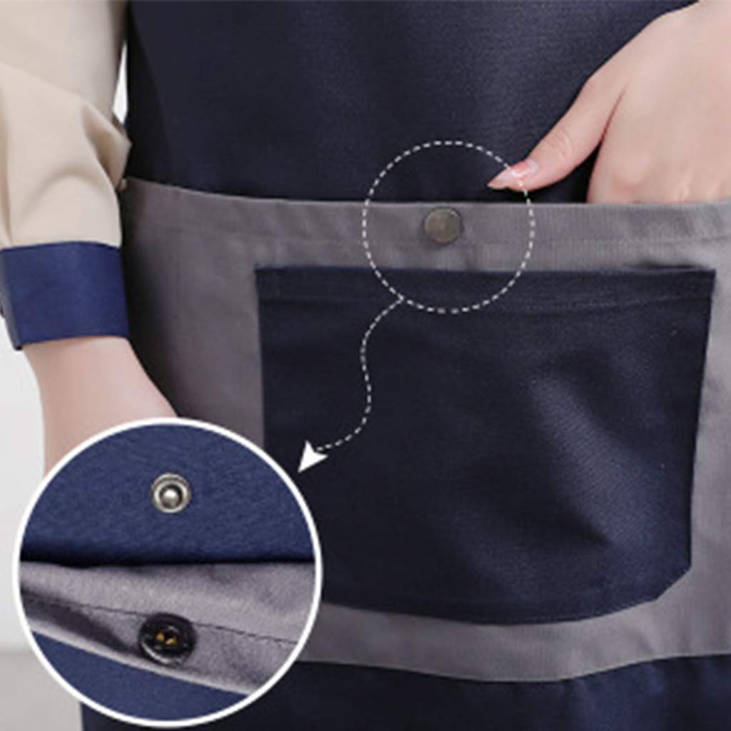 Delantales de trabajo, Delantal de lona con bolsillo for chef, for cocina, restaurante, hombre y mujer, for cocinar, barbacoa, hornear, ropa trabajo artística