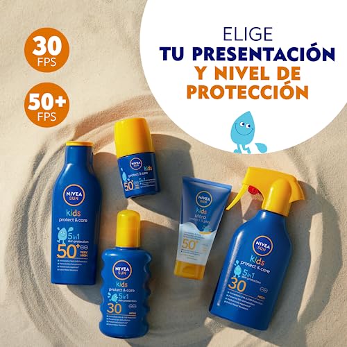 NIVEA-SUN-Kids-Ultra-Protege-Cuida-FP50-Crema-solar-para-ninos-a-partir-de-3-anos-150-ml-protector-solar-resistente-al-agua-crema-hidratante-con-proteccion-solar-UVA-UBV