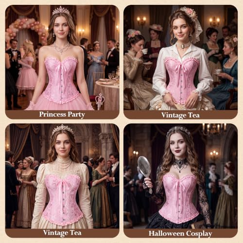 Image of frawirshau Women's Overbust Costume Corset Renaissance Victorian