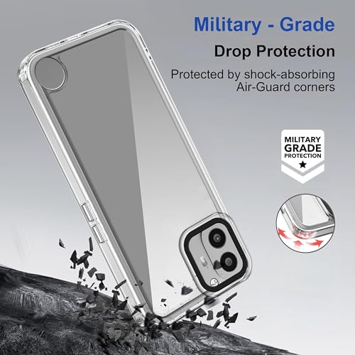 Image of amazon basics Back Case Cover for CMF by Nothing Phone 1 | Compatible for CMF by Nothing Phone 1 Back Cover | Case Cover with Camera Protection | (TPU + PC | Transparent)