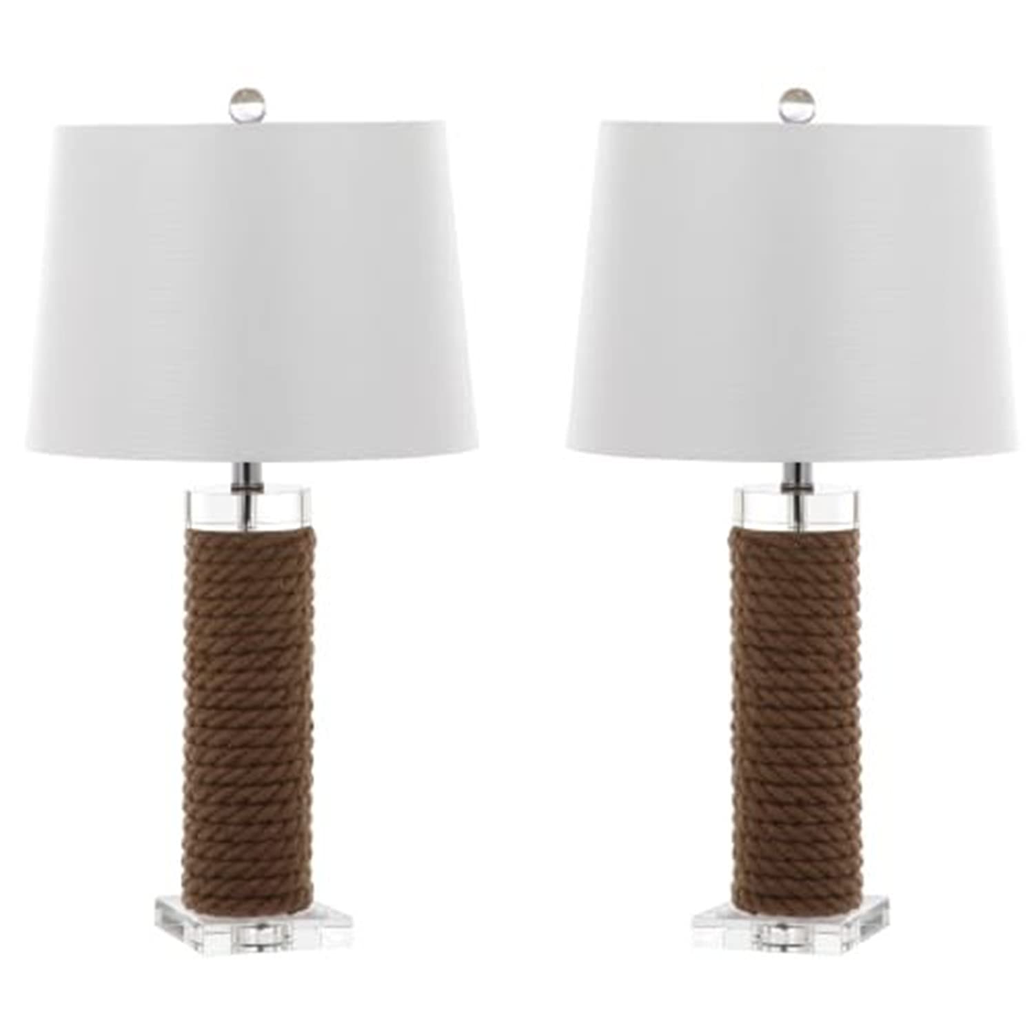 SAFAVIEH Lighting Collection Boyd Nautical Coastal Rustic Farmhouse Boho Rope Brown 27-inch Bedroom Living Room Home Office Desk