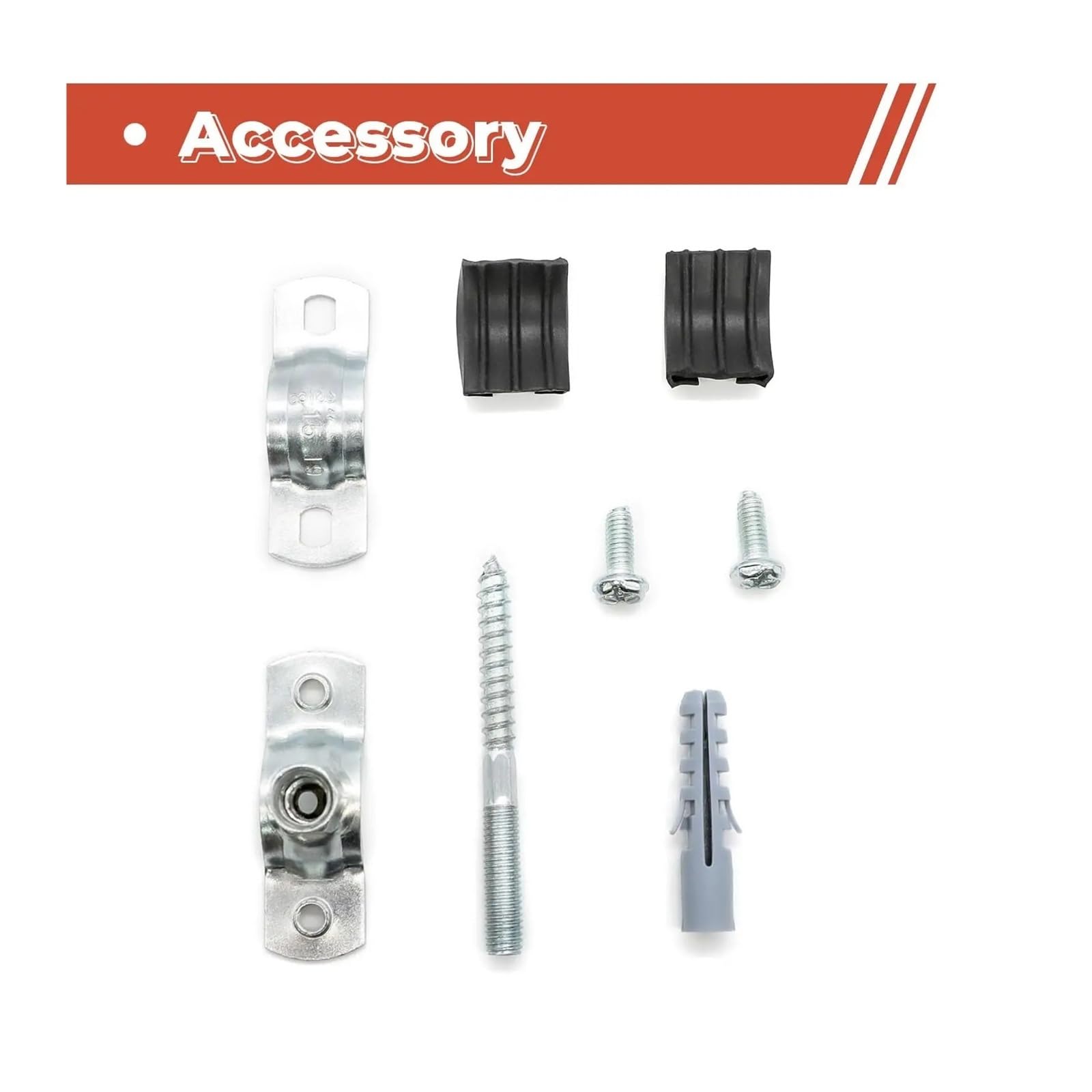 Abrazadera de soporte de tubo ajustable con cojín de goma, Clip de suspensión de soporte de tubo de anillo dividido for montaje en techo de pared de 15-166mm, 4 Uds.(4pcs 87-92mm)