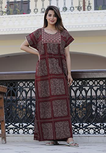 G4Girl Cotton Embroidery Nighty for Womens/Girls (Z7) - Image 3