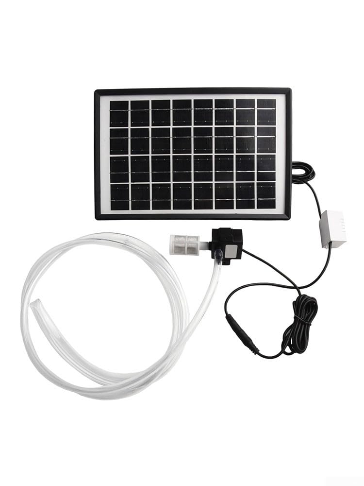 HpLive - Bomba de agua solar (6 W, 9 V, panel solar, 12 V, bomba sumergible, caudal 240 L/h, para acuario, estanque, fuente, con manguera de 2 m y filtro