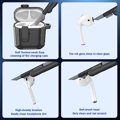 Image of RFUNGUANGO for AirPods 2 Case Carbon Fiber Series, Grey