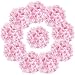 LUSHIDI 10PCS Silk Hydrangea Heads with Stems Artificial Flowers for Wedding Party Home Decor (Pink)