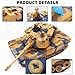 QuirkyGlee 1:18 Scale Remote Control Army Tank - US M1A2 Battle RC Tank Model Toys for Adults - 15 Channel Full Function Military Toy with 360 Degree Rotating Turret Smoke Light Sound