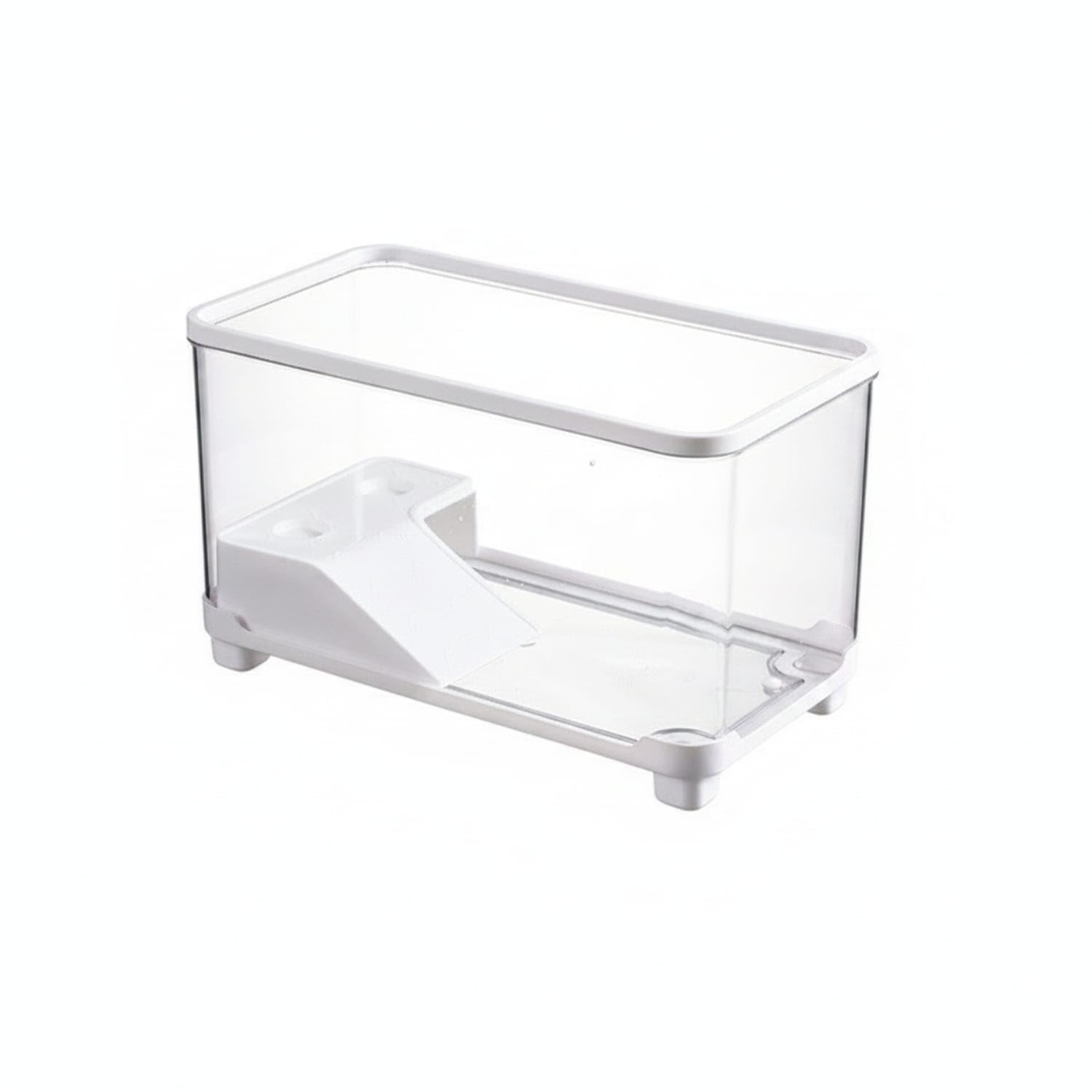 Transparent Turtle Tank with Basking Platform Rectangular Turtle Aquarium with Ramp Easy to Clean Reptile Basking Platform Compact for Desktop, Living Room, Balcony, Base Tank a-image-44