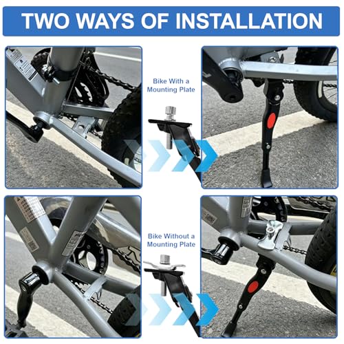 Pata de Apoyo para Bicicleta de 22"-26", Tercera Generación, Ajustable para Adultos y Niños, con Pie Antideslizante y Material de Aleación de Aluminio Duradero para Montaña, Carretera y BMX miniatura 6