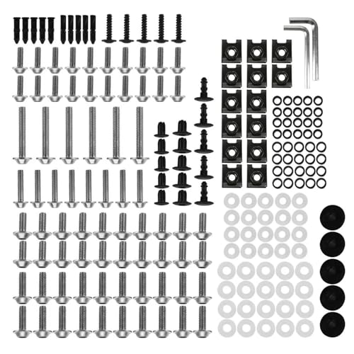 Kit d'écrous de boulons de carénage arrière argent pour moto Kawasaki Z400 Ninja 500