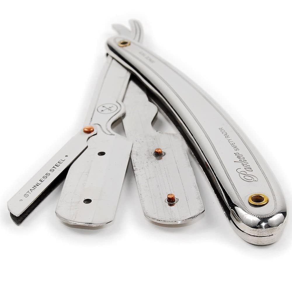 Parker SR1 - Maquinilla de afeitar de acero inoxidable con 5 cuchillas Parker Platinum