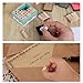 47PCS Wooden Rubber Stamps Set with 5 Mixed Ink Pads, Mini Weather, Plans and Schedules Stamps for Crafting Cards Making DIY Scrapbooking Photo Album Decoration