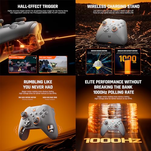 Image of PC Controllers, BIGBIG WON Gale Hall Wireless Controllers, Motion Control, Hall Joysticks&Triggers, 3 Pairs of Thumbsticks, PC App Game Controllers for Switch /Switch2 /iOS /Android Wireless Gaming Controller