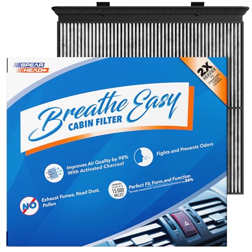 Image of Spearhead Odor Defense Breathe Easy AC & Heater Cabin Filter | Fits 2019-2024 Forester, 2022-2025 WRX Like OEM | Up to 25% Longer Lasting w /Activated Carbon (BE-277)